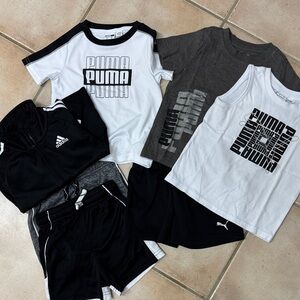 Puma Kids' Apparel Set - Black, White, Gray
